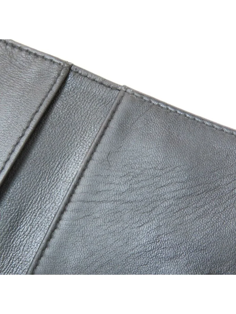 Chanel Quilted Compact Wallet Gold Trifold Lambskin